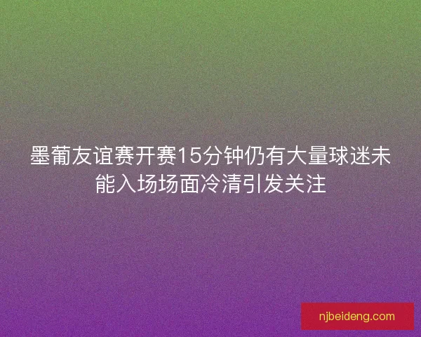 墨葡友谊赛开赛15分钟仍有大量球迷未能入场场面冷清引发关注